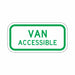 Van Accessible Sign (White with Green border and text