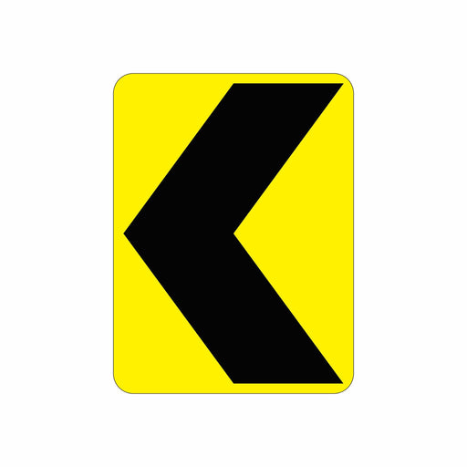 Chevron Alignment Sign pointing left