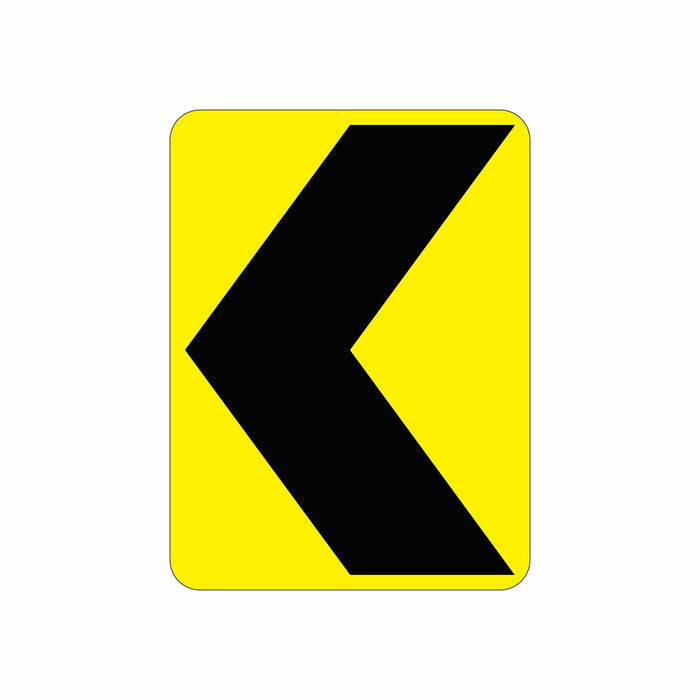 Chevron Alignment Sign pointing left